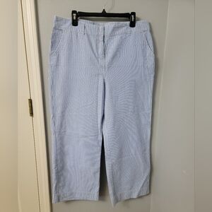 Vineyard Vines Seersucker Blue and White Pants. Size 14